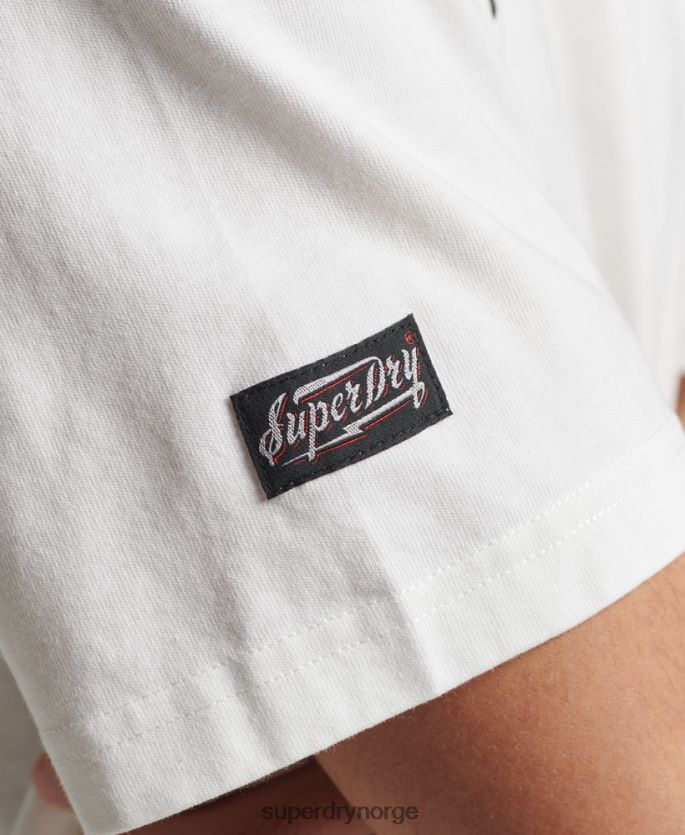 Superdry hvit klær 86P46D4836 vintage surfer ranchero t-skjorte menn
