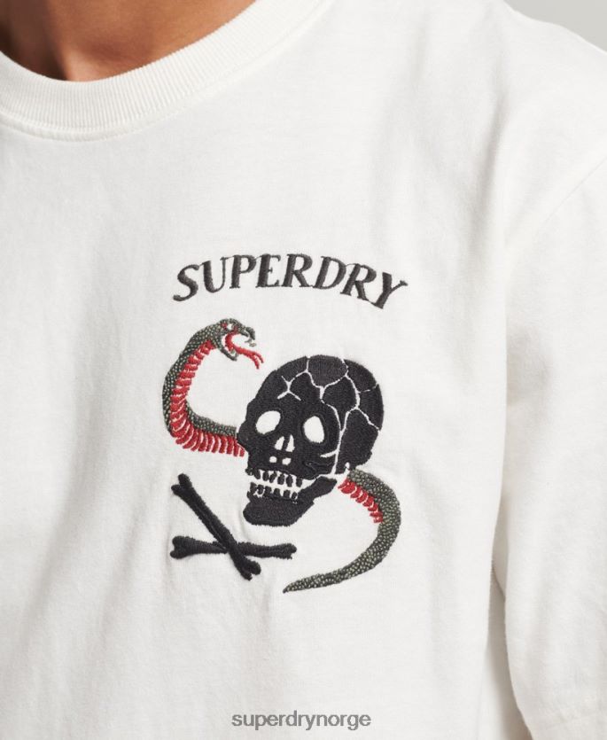 Superdry hvit klær 86P46D4843 suika grafisk t-skjorte menn