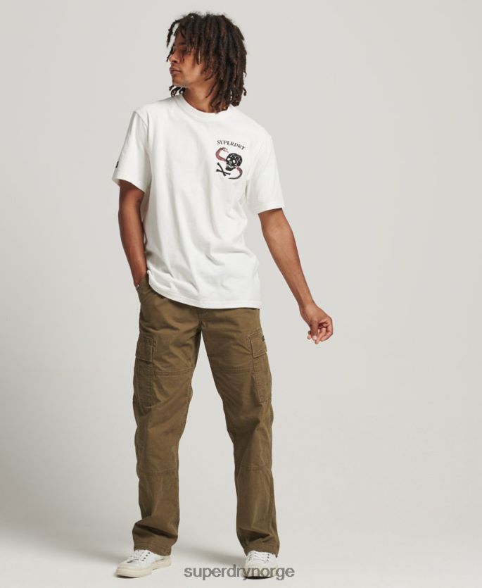 Superdry hvit klær 86P46D4843 suika grafisk t-skjorte menn