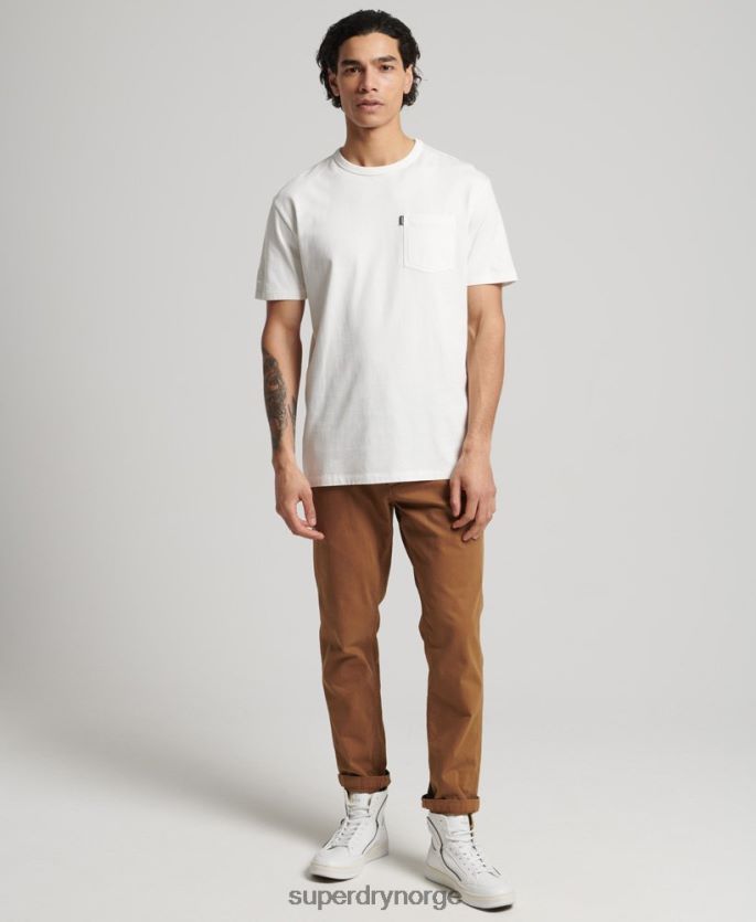 Superdry hvit klær 86P46D4861 vintage surfer ranchero t-skjorte i økologisk bomull menn