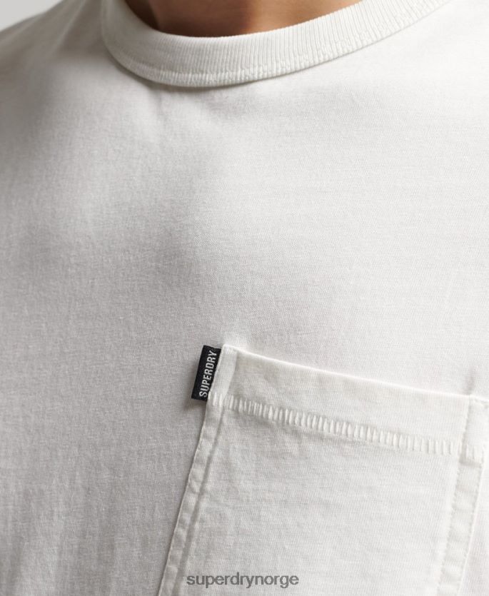 Superdry hvit klær 86P46D4861 vintage surfer ranchero t-skjorte i økologisk bomull menn