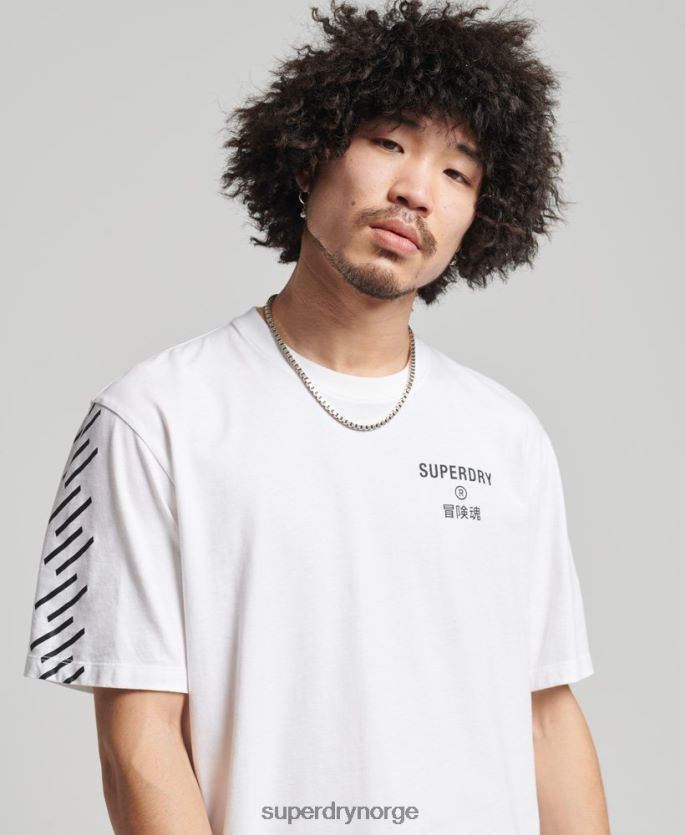 Superdry hvit klær 86P46D4920 code core sport t-skjorte menn