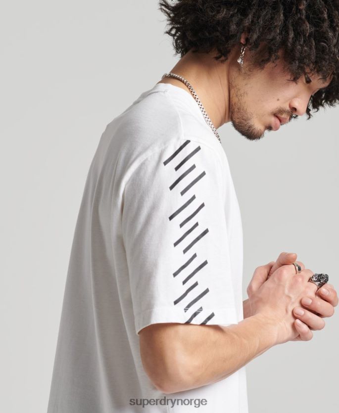 Superdry hvit klær 86P46D4920 code core sport t-skjorte menn