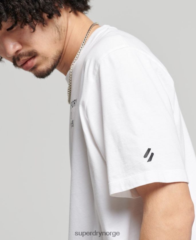 Superdry hvit klær 86P46D4920 code core sport t-skjorte menn