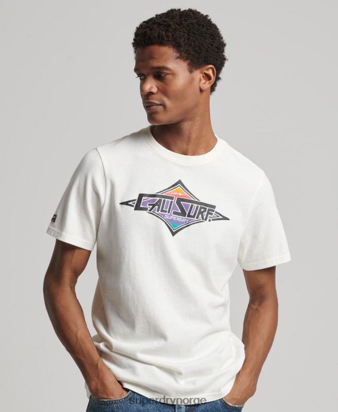 Superdry hvit klær 86P46D4952 vintage cali t-skjorte menn
