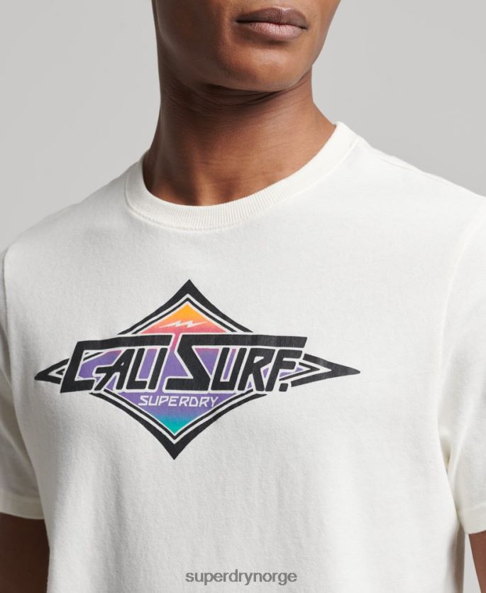Superdry hvit klær 86P46D4952 vintage cali t-skjorte menn
