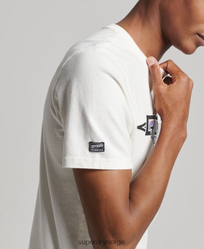 Superdry hvit klær 86P46D4952 vintage cali t-skjorte menn