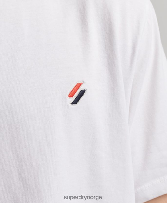 Superdry hvit klær 86P46D4955 t-skjorte med løs passform i økologisk bomull menn