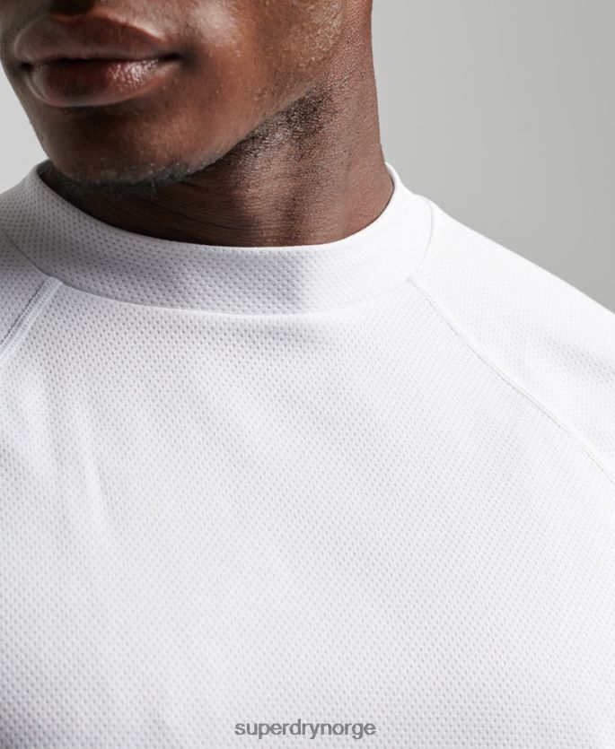 Superdry hvit klær 86P46D5361 train mock hals topp menn