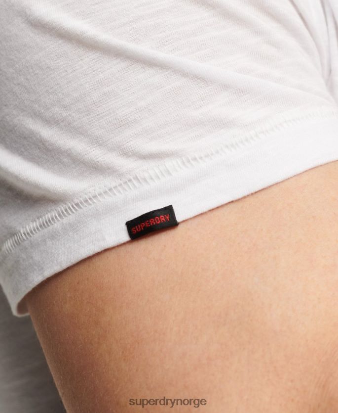 Superdry hvit klær 86P46D70 t-skjorte med v-hals menn