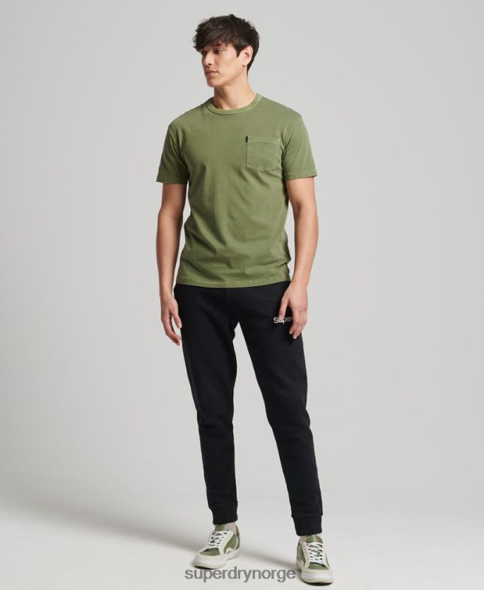 Superdry kaki klær 86P46D4946 vintage surfer ranchero t-skjorte i økologisk bomull menn