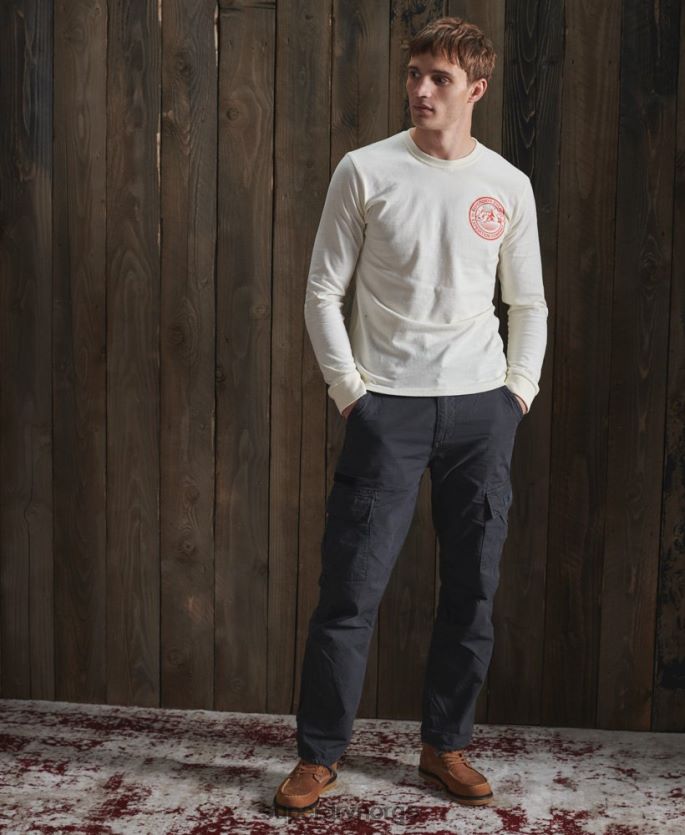 Superdry krem klær 86P46D1572 everest langermet topp menn