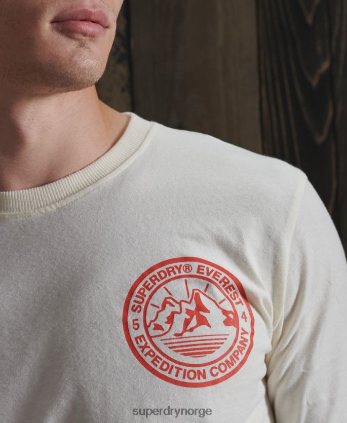 Superdry krem klær 86P46D1572 everest langermet topp menn