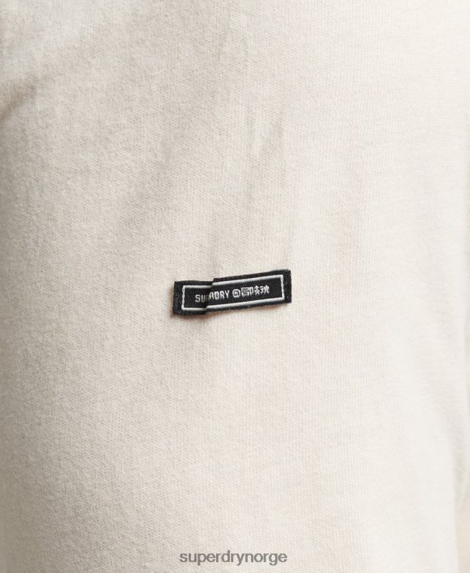 Superdry krem klær 86P46D1582 psych rock langermet topp menn