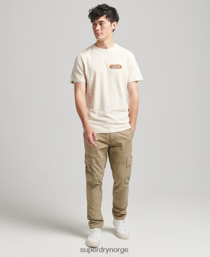 Superdry krem klær 86P46D4899 vintage trade tab t-skjorte menn