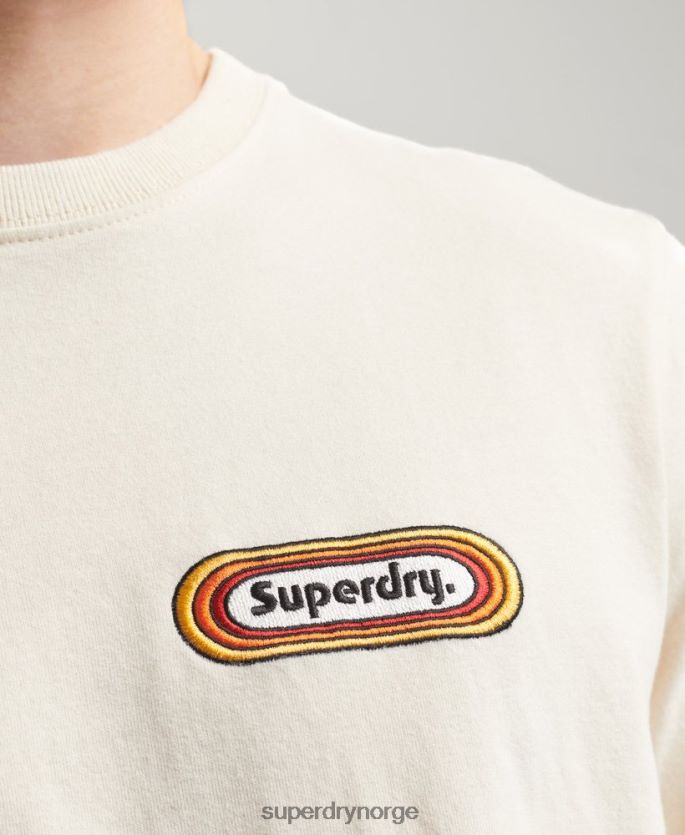 Superdry krem klær 86P46D4899 vintage trade tab t-skjorte menn