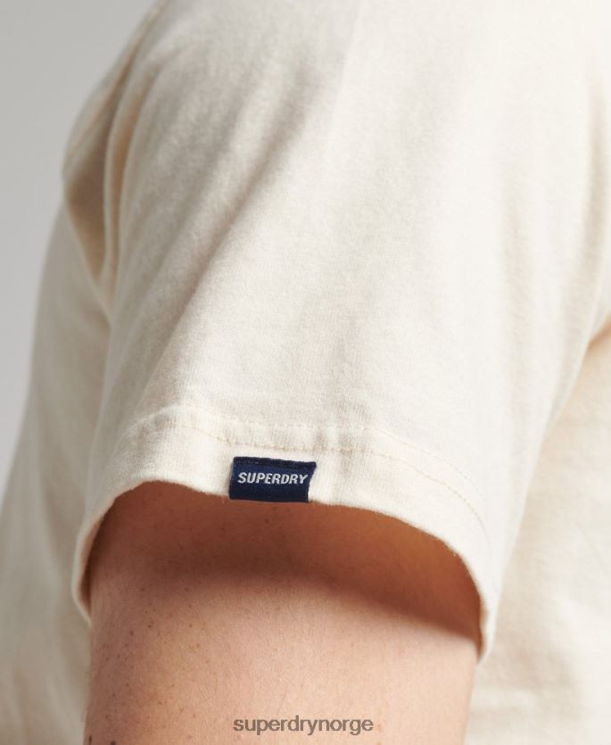 Superdry krem klær 86P46D4899 vintage trade tab t-skjorte menn