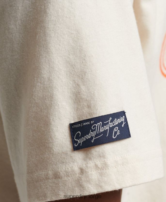 Superdry krem klær 86P46D4947 vintage min generasjons t-skjorte menn
