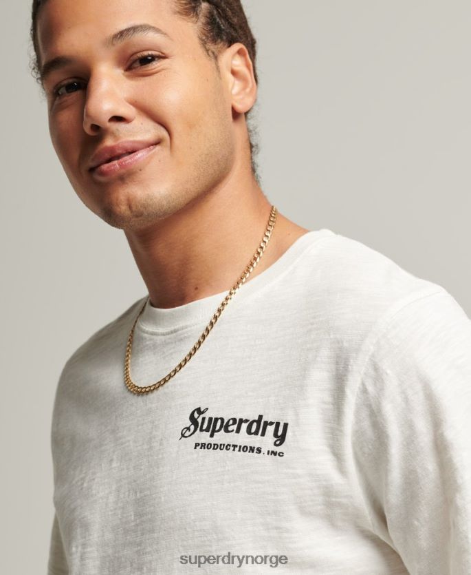 Superdry krem klær 86P46D4949 vintage merch store t-skjorte menn
