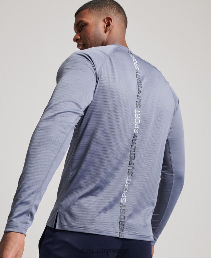 Superdry lilla klær 86P46D1407 train mock hals topp menn