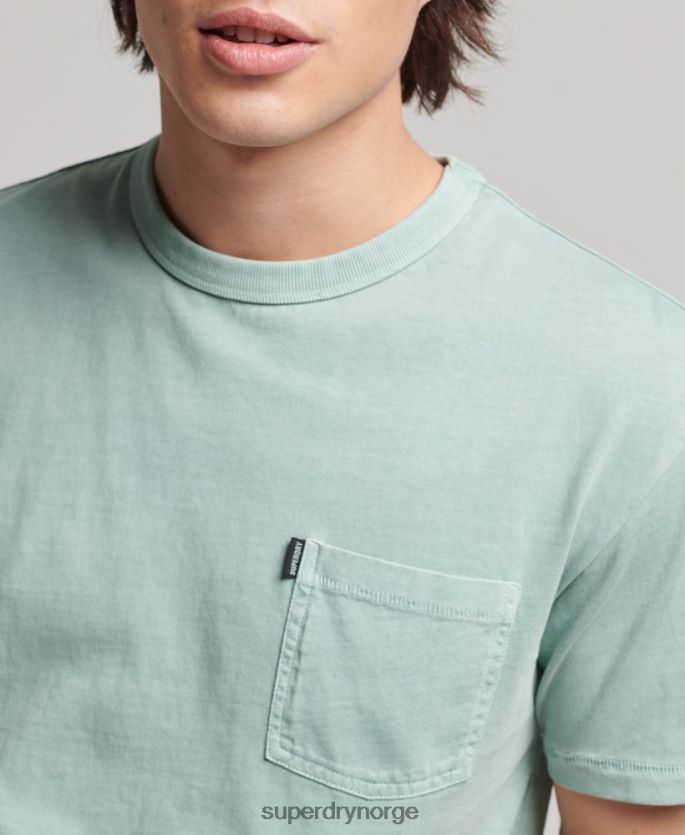 Superdry lyse blå klær 86P46D4886 vintage surfer ranchero t-skjorte i økologisk bomull menn