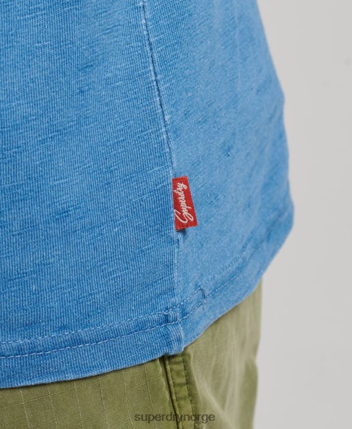 Superdry lyse blå klær 86P46D4921 vintage veggskilt t-skjorte menn