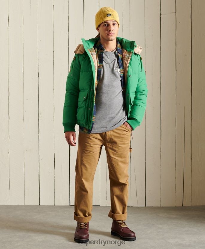 Superdry lysegrå klær 86P46D6470 Heritage mountain langermet topp menn