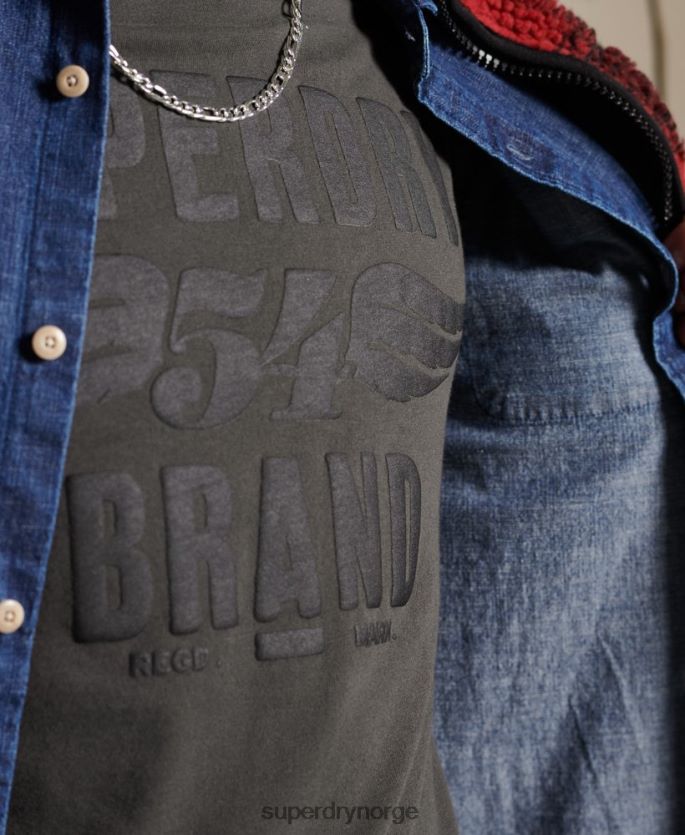 Superdry mørk grå klær 86P46D1579 black out langermet topp menn