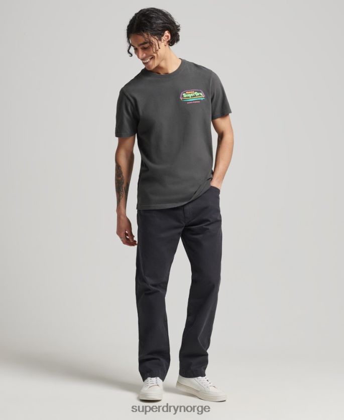 Superdry mørk grå klær 86P46D4823 vintage cali t-skjorte menn