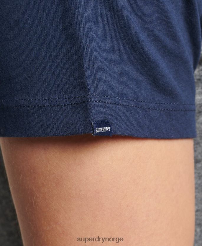 Superdry mørk grå klær 86P46D4858 baseball t-skjorte i økologisk bomull menn