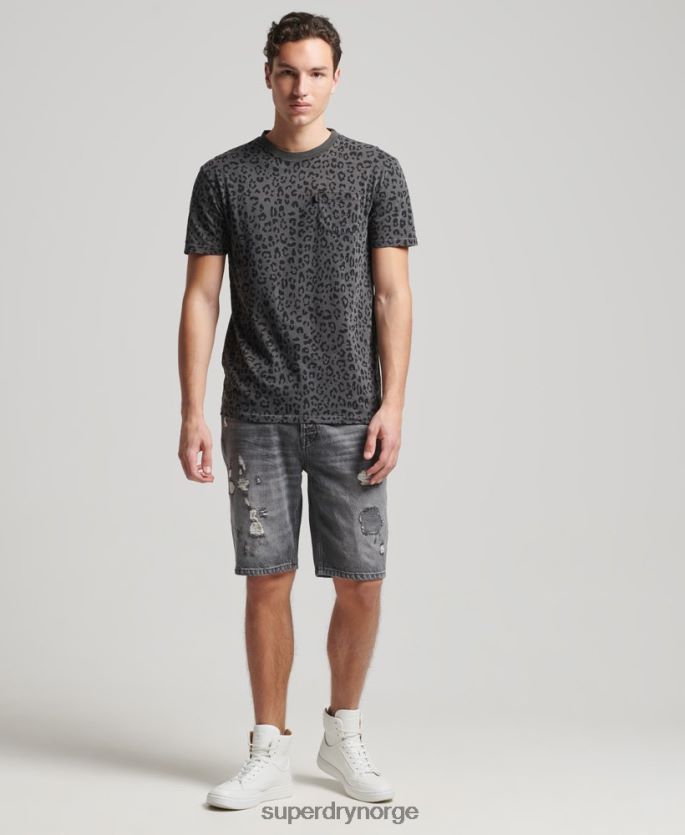 Superdry mørk grå klær 86P46D4876 vintage lomme t-skjorte menn