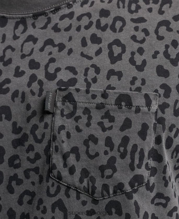 Superdry mørk grå klær 86P46D4876 vintage lomme t-skjorte menn