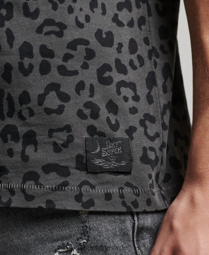 Superdry mørk grå klær 86P46D4876 vintage lomme t-skjorte menn