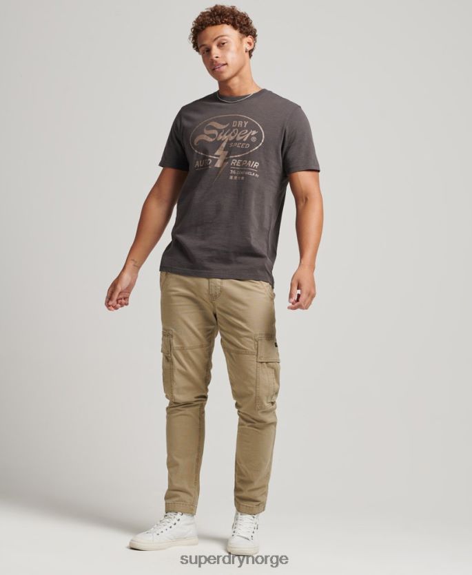 Superdry mørk grå klær 86P46D4932 blackout rock grafisk t-skjorte menn