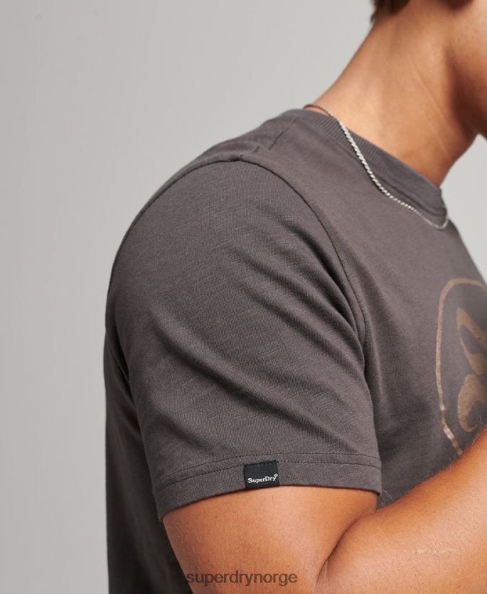 Superdry mørk grå klær 86P46D4932 blackout rock grafisk t-skjorte menn