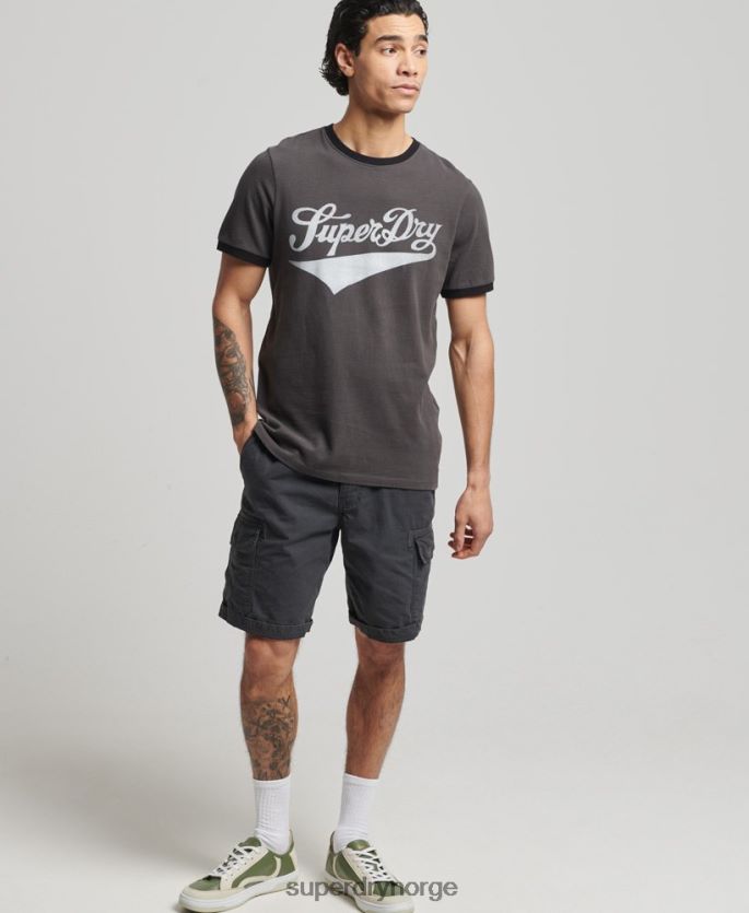 Superdry mørk grå klær 86P46D4945 vintage americana ringer t-skjorte menn