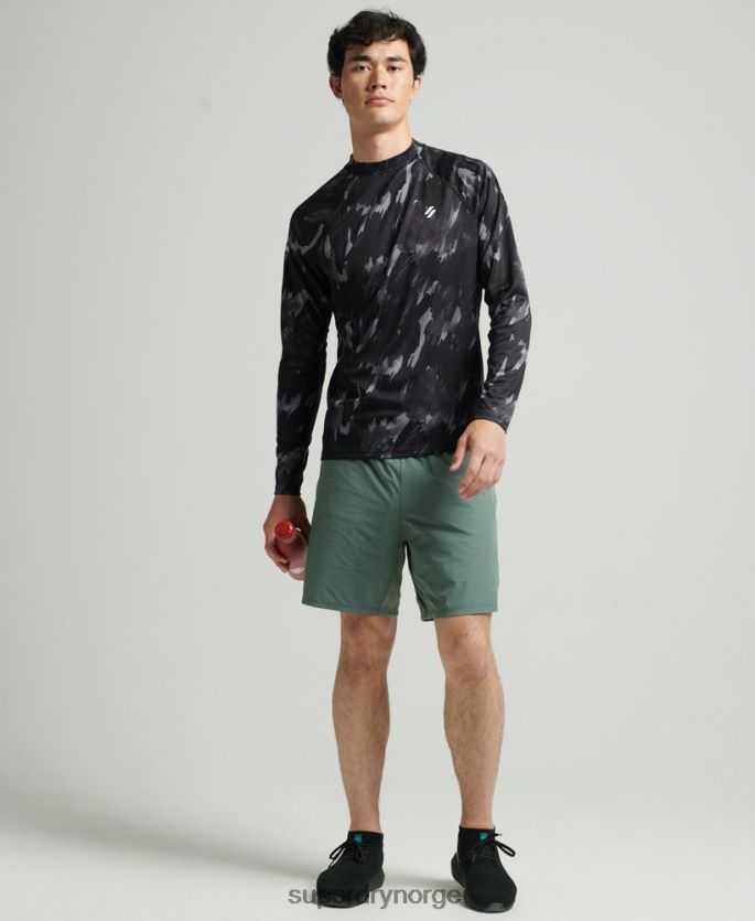 Superdry mørk grå klær 86P46D5357 train mock hals topp menn