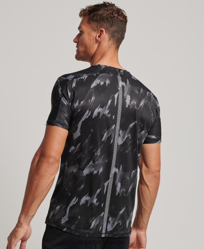 Superdry mørk grå klær 86P46D5393 løpe kortermet t-skjorte menn