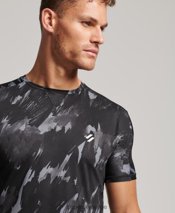 Superdry mørk grå klær 86P46D5393 løpe kortermet t-skjorte menn