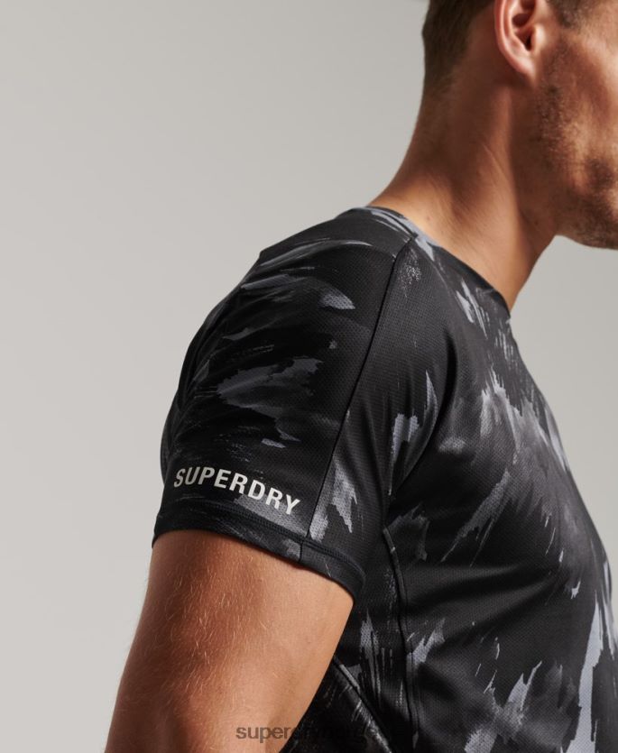 Superdry mørk grå klær 86P46D5393 løpe kortermet t-skjorte menn