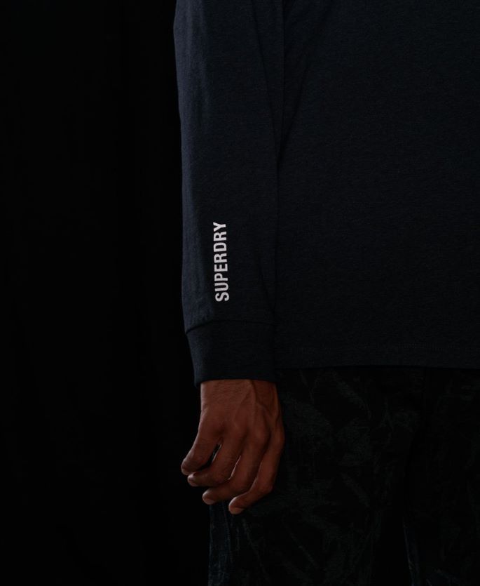 Superdry mørk grå klær 86P46D6471 tech langermet topp menn