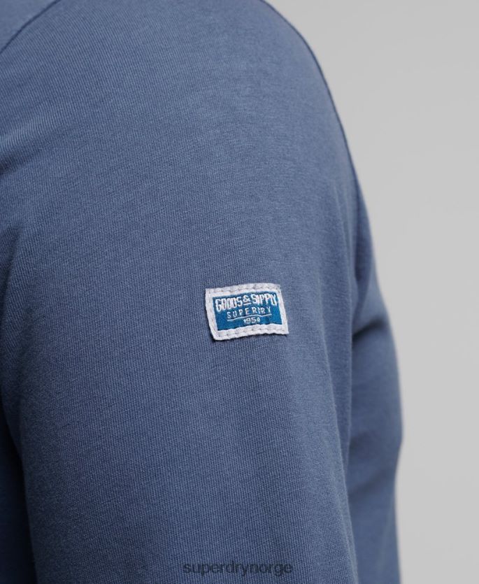 Superdry mørke blå klær 86P46D1560 vintage logo amerikansk klassisk topp menn