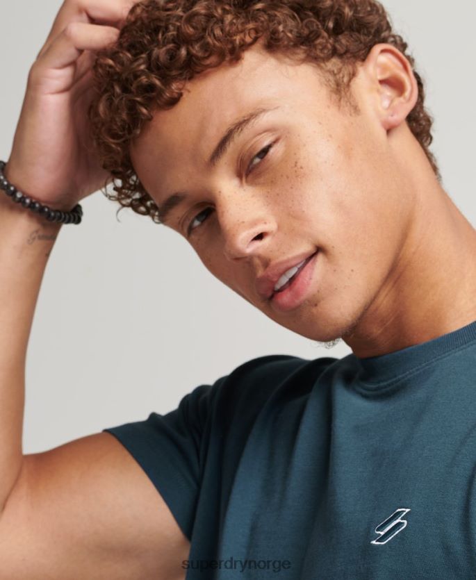 Superdry mørke blå klær 86P46D4951 t-skjorte med løs passform i økologisk bomull menn