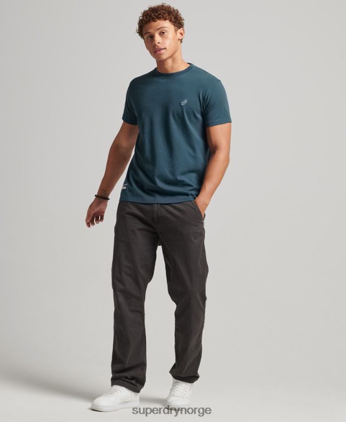 Superdry mørke blå klær 86P46D4951 t-skjorte med løs passform i økologisk bomull menn