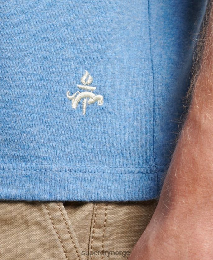 Superdry mørke blå klær 86P46D89 vintage gym atletisk raglan t-skjorte i økologisk bomull menn