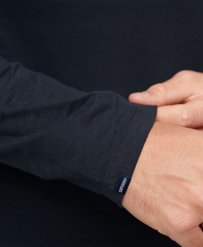 Superdry marinen klær 86P46D1462 vintage logobrodert topp i økologisk bomull menn