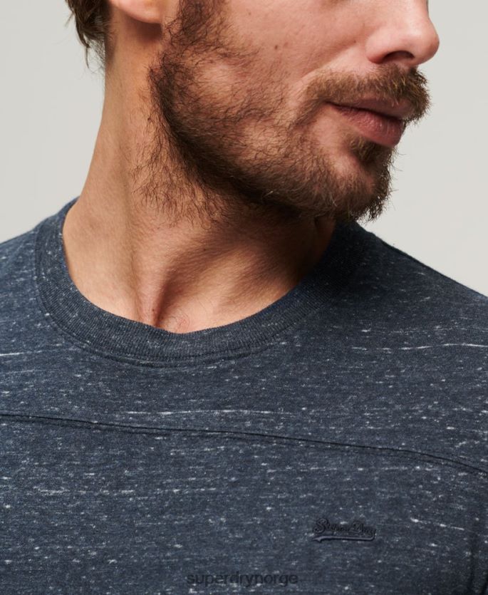 Superdry marinen klær 86P46D1466 vintage-logo-quarterback-topp i økologisk bomull menn