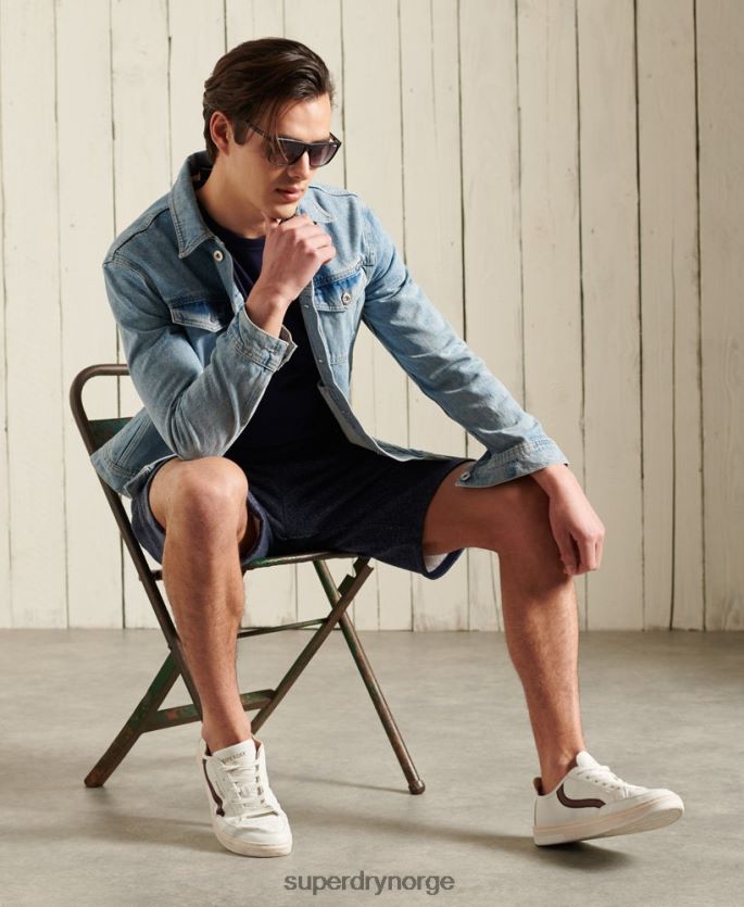 Superdry marinen klær 86P46D1540 vintage brodert topp i økologisk bomull menn