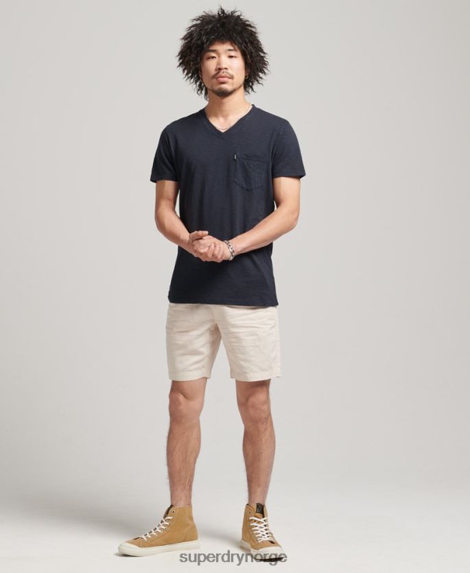 Superdry marinen klær 86P46D4807 t-skjorte med v-hals i økologisk bomull menn