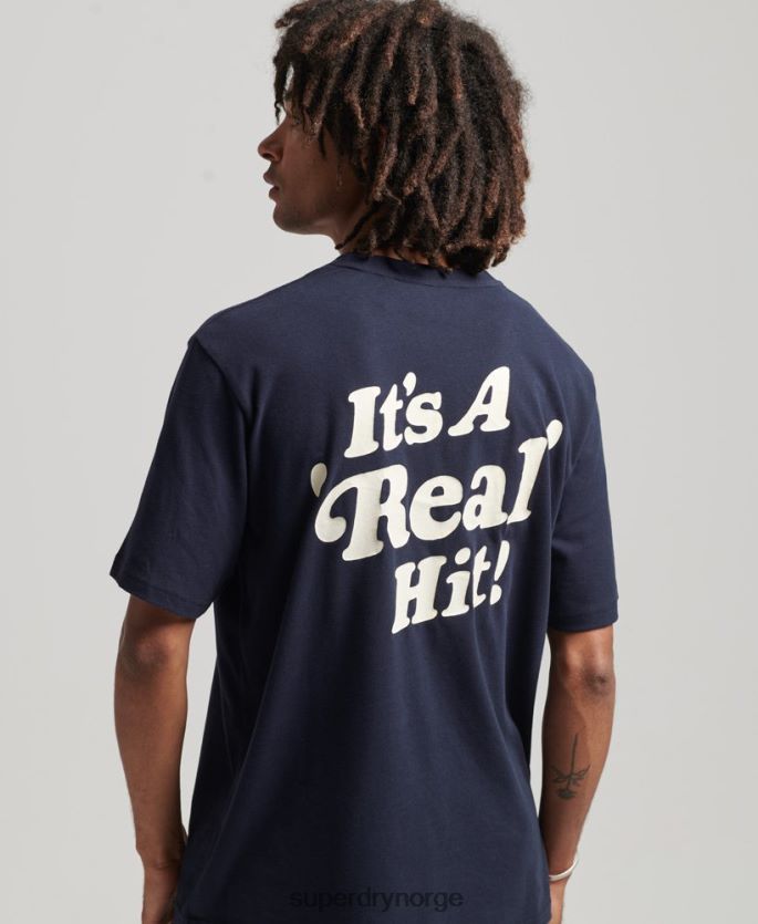 Superdry marinen klær 86P46D4811 cooper retro grafisk t-skjorte fra 70-tallet menn